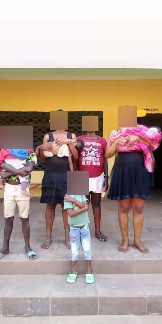 Some rescued victims and their babies