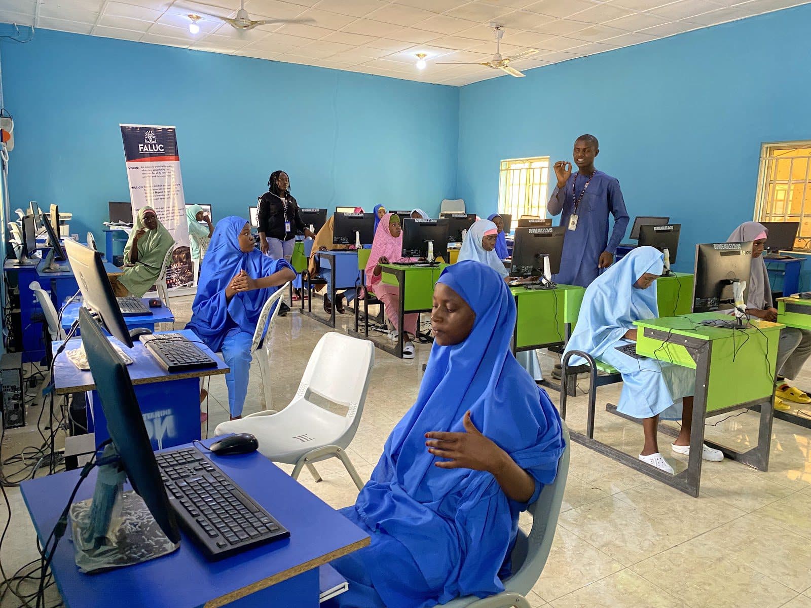 Girls learning