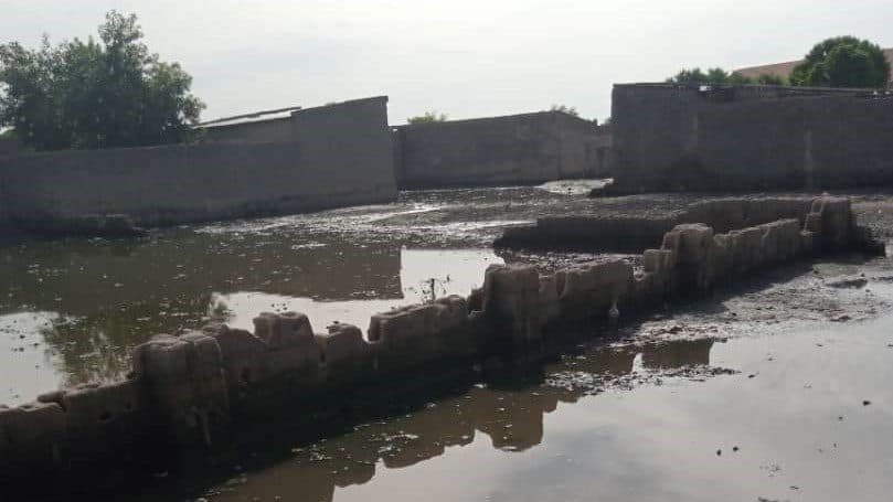 Flood Submerges IDP Camp, Homes In Maiduguri, Northeast Nigeria