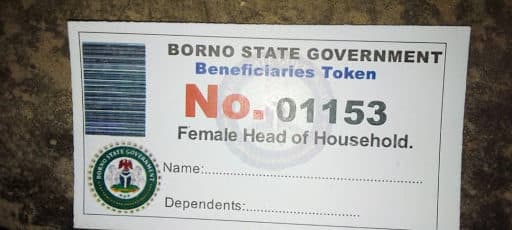 The tickets given to IDPs. Fatima Bukar/HumAngle