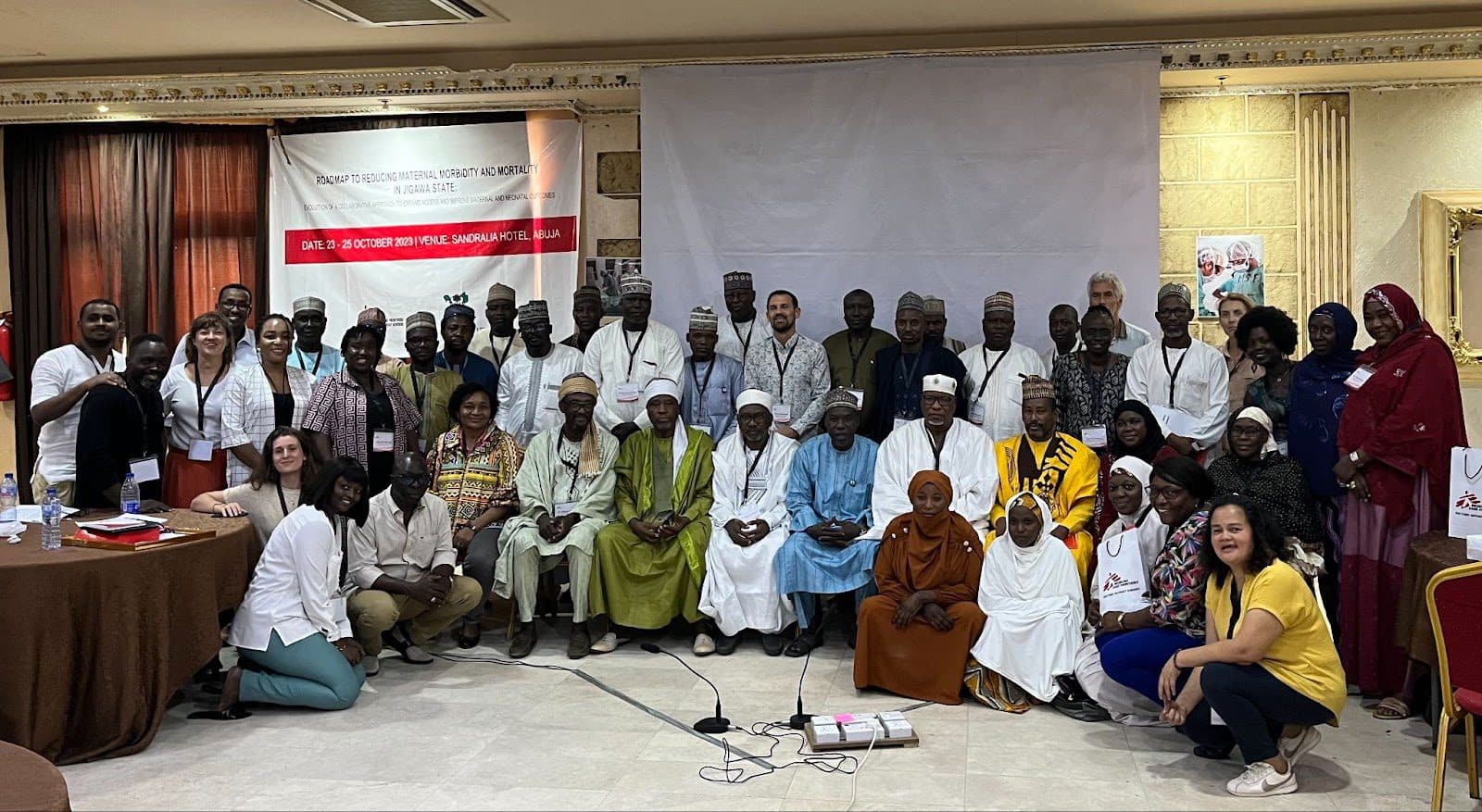 Group photo taken upon the completion of MSF's roundtable workshop in Abuja.