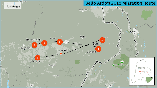 Map of Bello Ardo